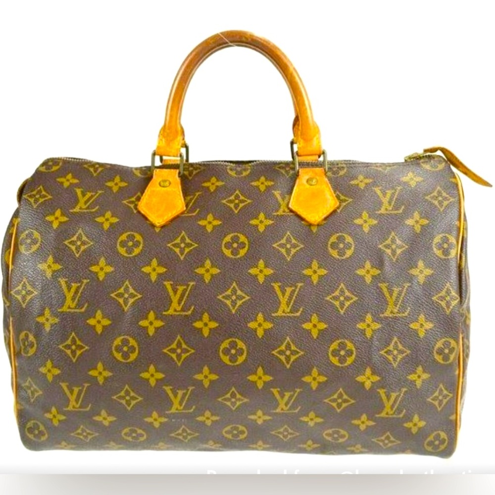 178305NN Authentic Louis Vuitton Speedy 35 Monogram .Excellent Used condition .